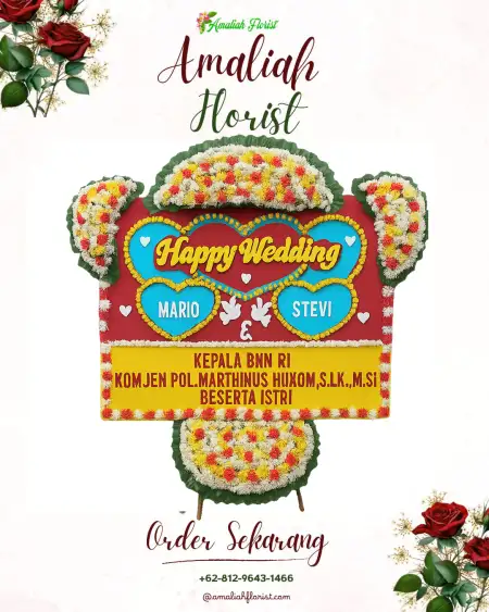 Papan Bunga Pernikahan Sukananti